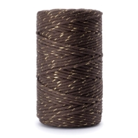 Sznurek bawełniany BRĄZOWO - ZŁOTY