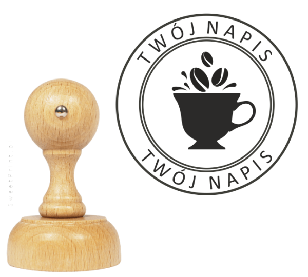 Personalizowany stempel z motywem kawy - SweetPrint.pl