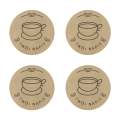 Personalizowane naklejki kraft z motywem kawy - dla kawiarni - SweetPrint.pl