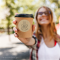 Personalizowane Naklejki kraft  KAWA - naklejki dla kawiarni - SweetPrint.pl