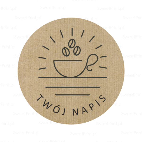 Personalizowane naklejki eko / kraft - naklejki dla kawiarni - SweetPrint.pl