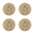 Personalizowane naklejki eko / kraft - naklejki dla kawiarni - SweetPrint.pl