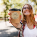 Personalizowane naklejki eko / kraft - naklejki dla kawiarni - SweetPrint.pl