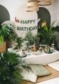 Baner z napisem HAPPY BIRTHDAY z motywem dinozaurów - SweetPrint.pl