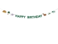 Baner z napisem HAPPY BIRTHDAY z motywem dinozaurów - SweetPrint.pl