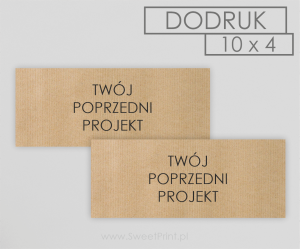 DODRUK --> Naklejki  kraft 10x4 cm