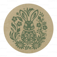 Naklejki kraft WIELKANOCNY ZAJĄC