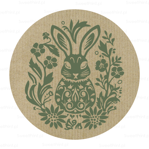 Wielkanocne naklejki z zającem - SweetPrint.pl