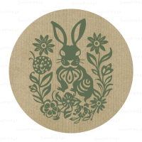 Naklejki kraft WIELKANOCNY ZAJĄC