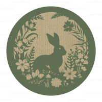 Naklejki kraft WIELKANOCNY ZAJĄC