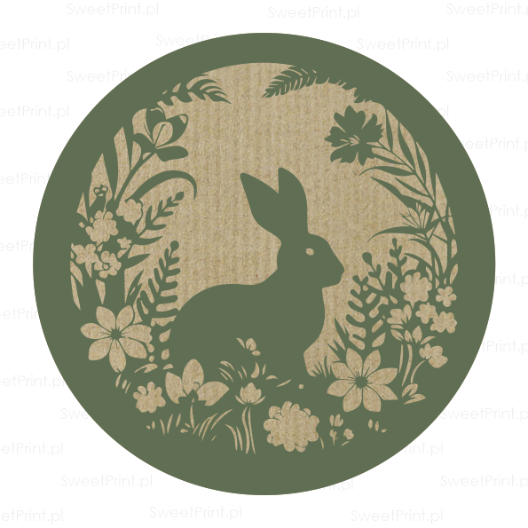 Wielkanocne naklejki z zającem - SweetPrint.pl