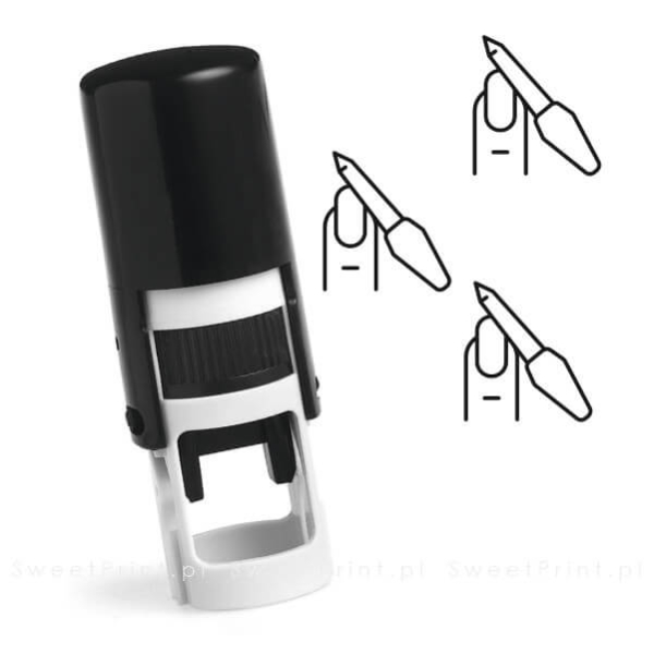 Mini pieczątka automatyczna, printer okrągły - do kart stałego klienta, kart lojalnościowych, karnetów - SweetPrint.pl