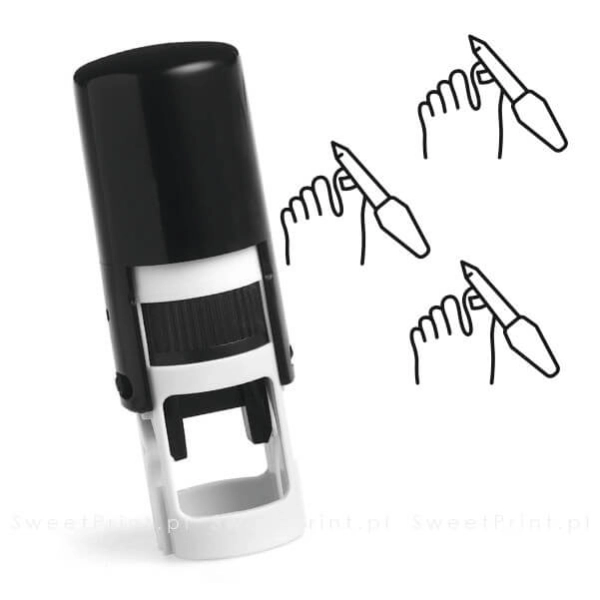 Mini pieczątka automatyczna, printer okrągły - do kart stałego klienta, kart lojalnościowych, karnetów - SweetPrint.pl