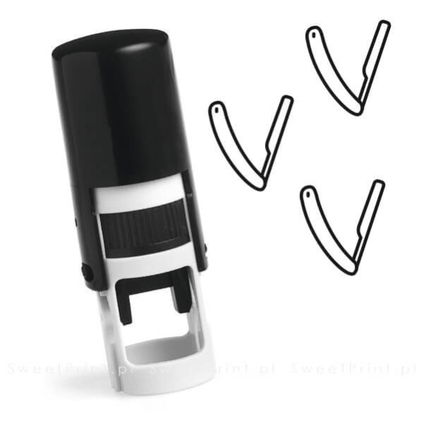 Mini pieczątka automatyczna, printer okrągły - do kart stałego klienta, kart lojalnościowych, karnetów - SweetPrint.pl