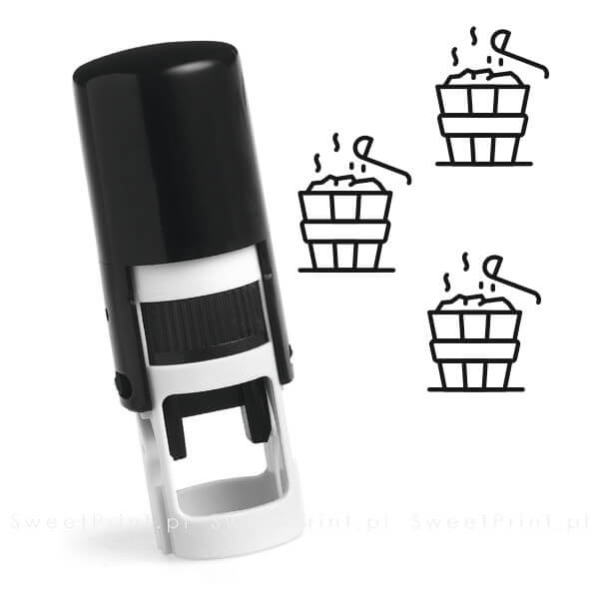 Mini pieczątka automatyczna, printer okrągły - do kart stałego klienta, kart lojalnościowych, karnetów - SweetPrint.pl