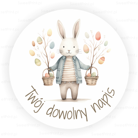 Personalizowane naklejki z zajączkiem - SweetPrint.pl