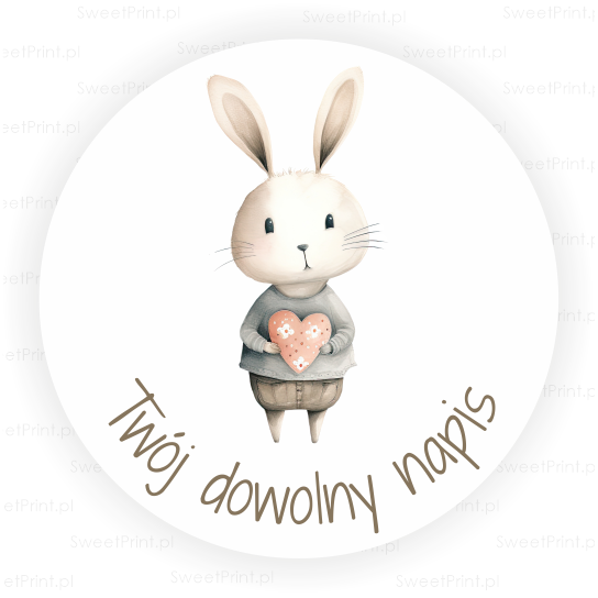Personalizowane naklejki z zajączkiem - SweetPrint.pl