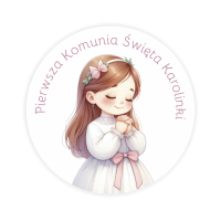 Personalizowane naklejki PIERWSZA KOMUNIA