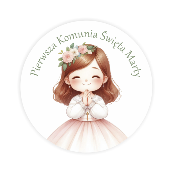 Personalizowane naklejki na Pierwszą Komunię - SweetPrint.pl