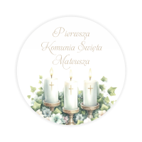 Personalizowane naklejki PIERWSZA KOMUNIA