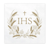 Serwetki  IHS na Pierwszą Komunię