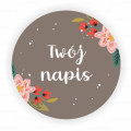 Personalizowane naklejki z kwiatowym motywem - SweetPrint.pl