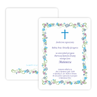 Zaproszenie na Pierwszą Komunię / Chrzest Romantic