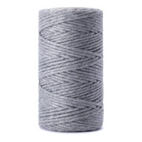 Sznurek bawełniany JASNY SZARY