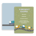 Zaproszenie z pojazdami budowlanymi - SweetPrint.pl