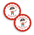 Personalizowane naklejki z piratem - SweetPrint.pl