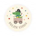 Personalizowane naklejki z krokodylem - SweetPrint.pl