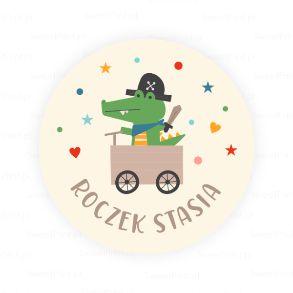 Personalizowane naklejki z krokodylem - SweetPrint.pl