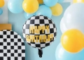 Balon foliowy SZACHOWNICA z napisem ''Happy Birthday" - SweetPrint.pl