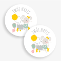 personalizowane naklejki  - myszka w ogrodzie - SweetPrint.pl