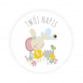 personalizowane naklejki z króliczkiem - SweetPrint.pl