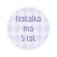 Personalizowane naklejki ROMBY LILIOWE