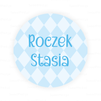 Personalizowane naklejki ROMBY BŁĘKITNE