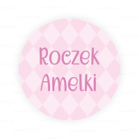 Personalizowane naklejki ROMBY RÓŻOWE