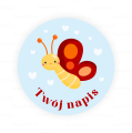 Personalizowane naklejki z motylkiem - SweetPrint.pl