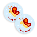 Personalizowane naklejki z motylkiem - SweetPrint.pl