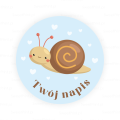 Personalizowane naklejki ze ślimaczkiem - SweetPrint.pl