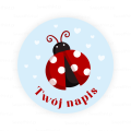 Personalizowane naklejki z biedronką - SweetPrint.pl