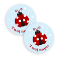 Personalizowane naklejki z biedronką - SweetPrint.pl