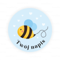 Personalizowane naklejki z pszczółką - SweetPrint.pl