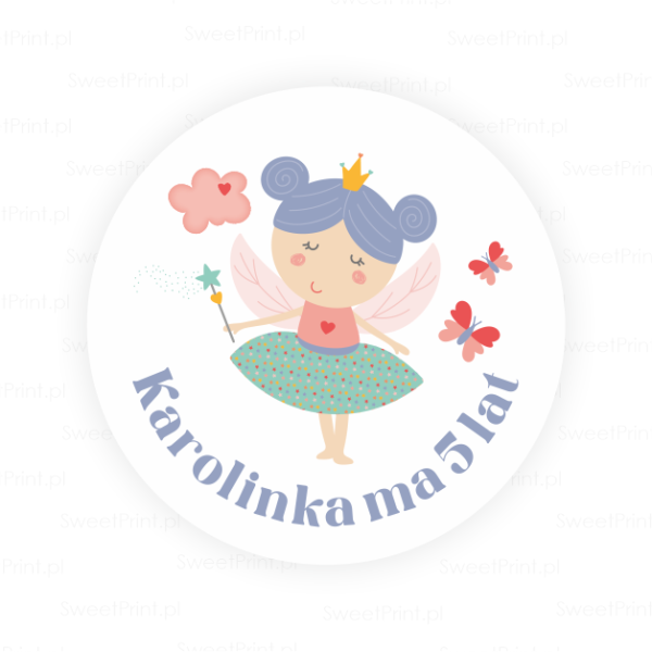 Personalizowane naklejki z wróżką - SweetPrint.pl