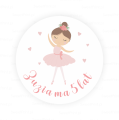 Personalizowane naklejki z baletnicą - SweetPrint.pl