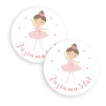 Personalizowane naklejki z baletnicą - SweetPrint.pl