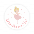 Personalizowane naklejki z baletnicą - SweetPrint.pl