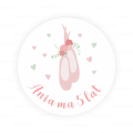 Personalizowane naklejki z butami baletnicy - SweetPrint.pl