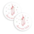 Personalizowane naklejki z butami baletnicy - SweetPrint.pl